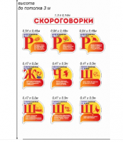 Комплект стендов для коридора начальных классов "Скороговорки"