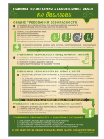 Стенд "Правила выполнения лабораторных работ по биологии"