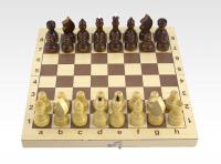 Шахматы обиходные лакированные с доской 29 см
